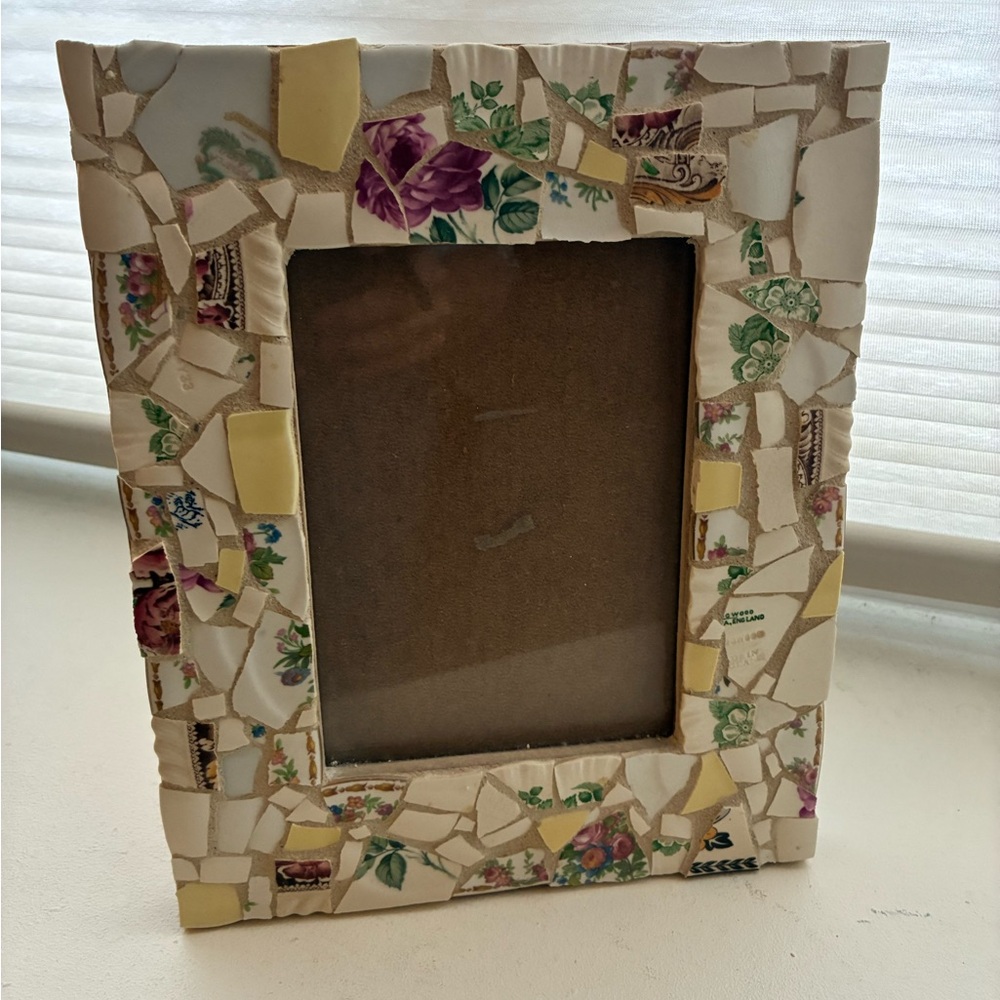 Large Mosaic Floral Picture Frame